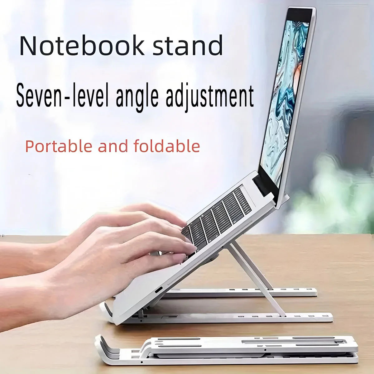 Multi-Level Adjustable Laptop & Tablet Stand – Lightweight & Portable