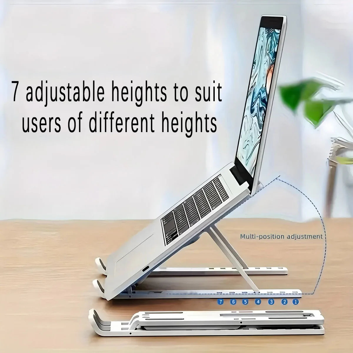 Multi-Level Adjustable Laptop & Tablet Stand – Lightweight & Portable